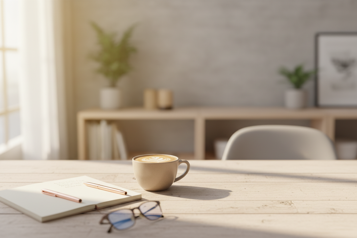 Personal blog of a business coach/trainer background for hero section